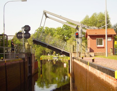 Schleuse und Klappbrücke in Neu Kaliß