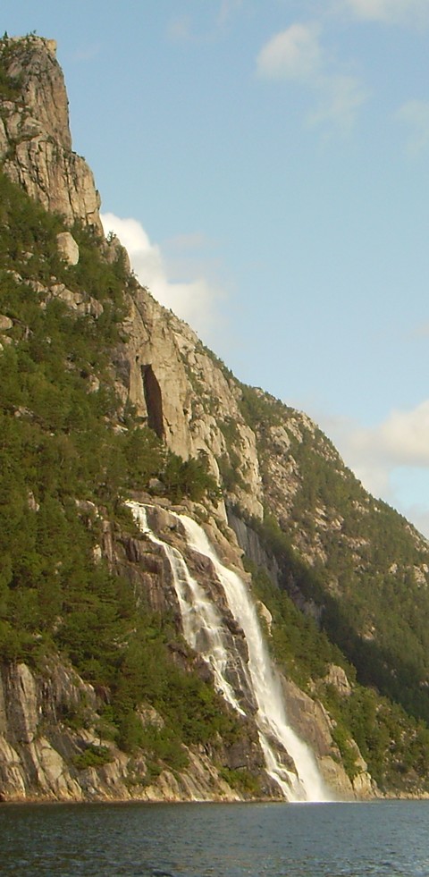 Wasserfall im Lysefjord