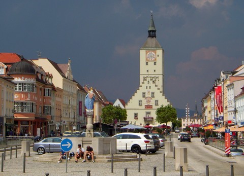 Deggendorf Luitpoldplatz u Altes Rathaus