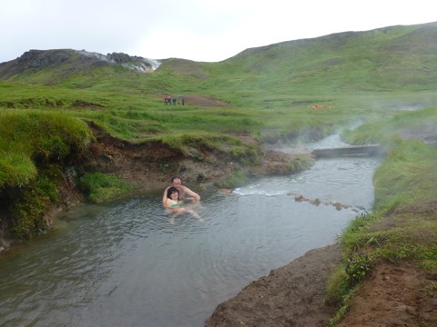 Reykjadalsá - Baden im heißen Fluß