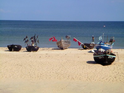 Fischerboote am Strand